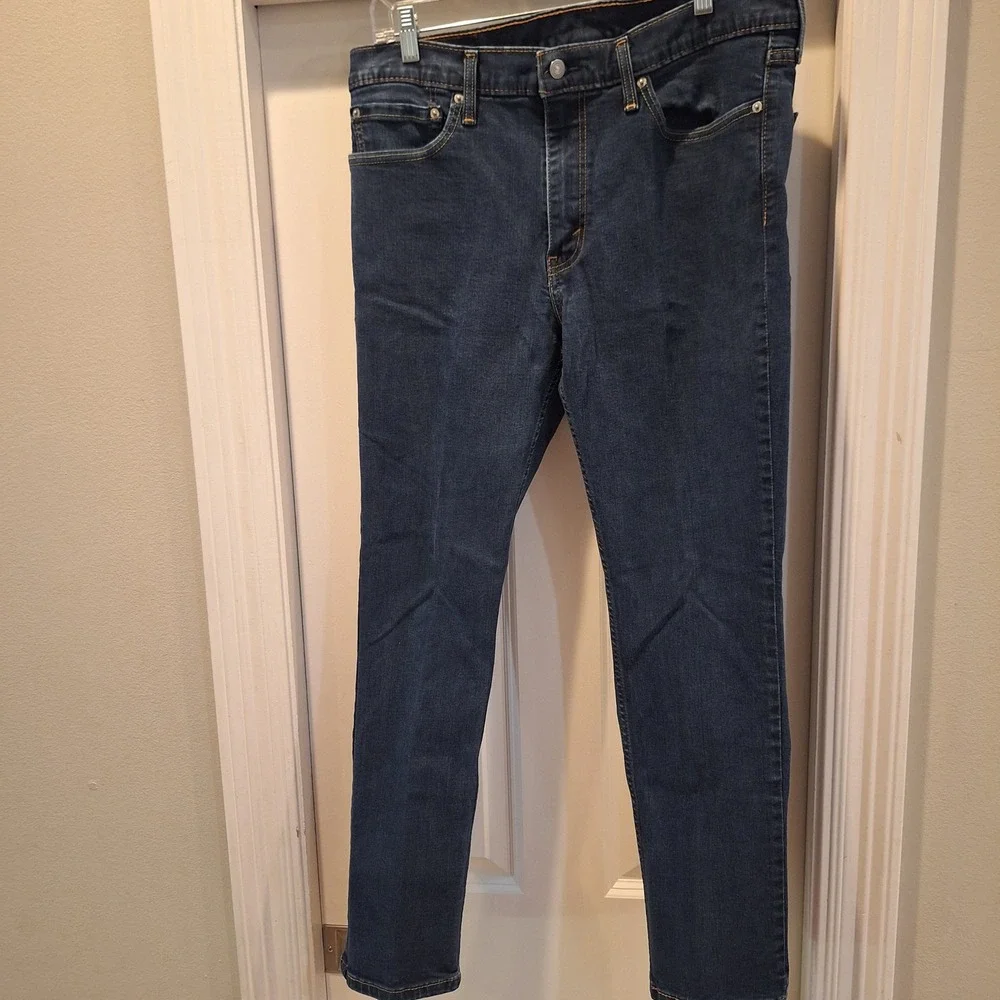 Levi's 511 Slim Fit Jeans Mens 36x30 Dark Wash Blue Stretch Denim Pants 511-1322